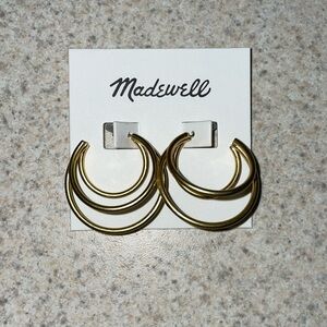 Madewell | Triple Hoop Vintage Golf Earrings